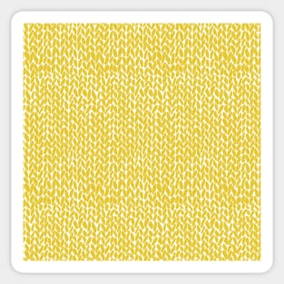 Hand Knit Yellow Sticker